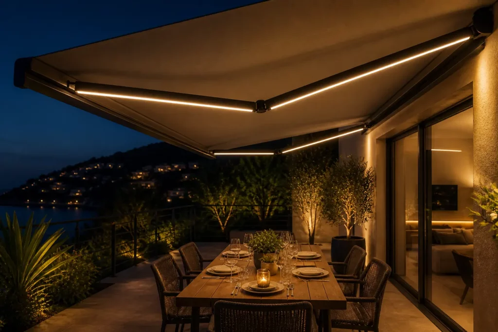 Protection solaire sur-mesure pour villa à Grimaud et Gassin.
