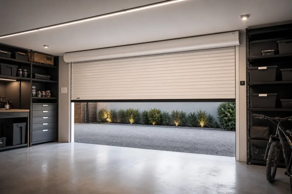 Installation de porte de garage enroulable à Cogolin - Menuiserie Plus Concept.