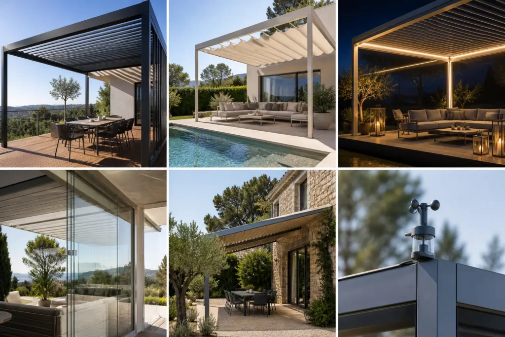 Installation de pergola sur-mesure par Menuiserie Plus Concept à Grimaud.