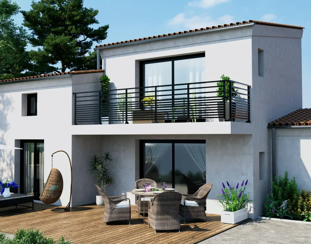 garde-corps barreau aluminium_loig_kostum pour une villa à saint tropez