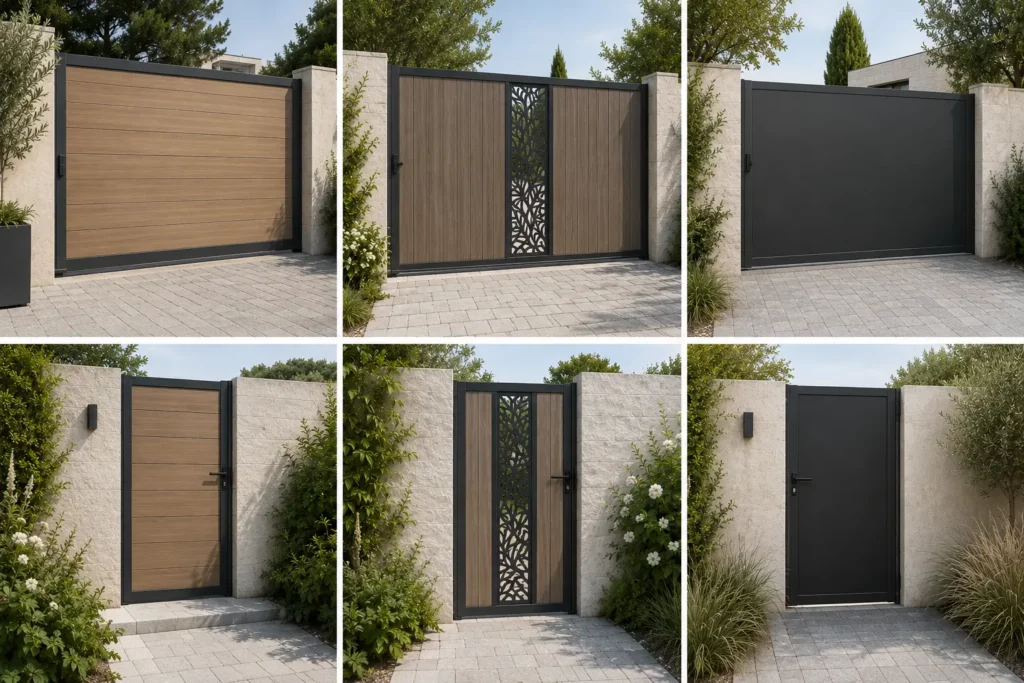portails et portillons cote jardin et ocewood pour des villas à saint tropez